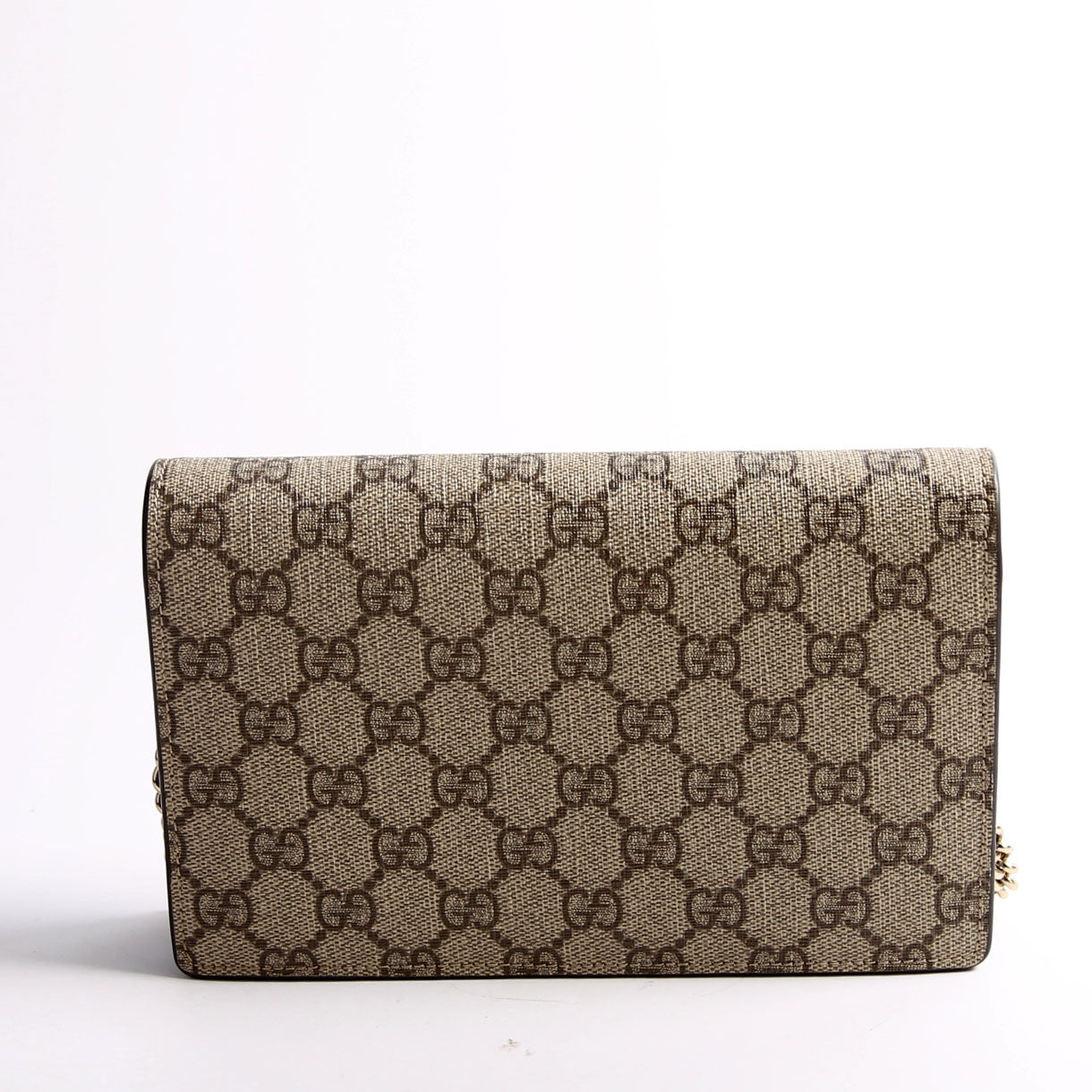 Gucci GG Supreme BI Color On Beige Blue Pink Wallet Case