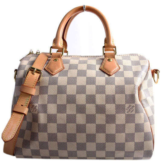 Louis Vuitton Speedy 25 Bandouliere Azur Damier Handbag Azur 5