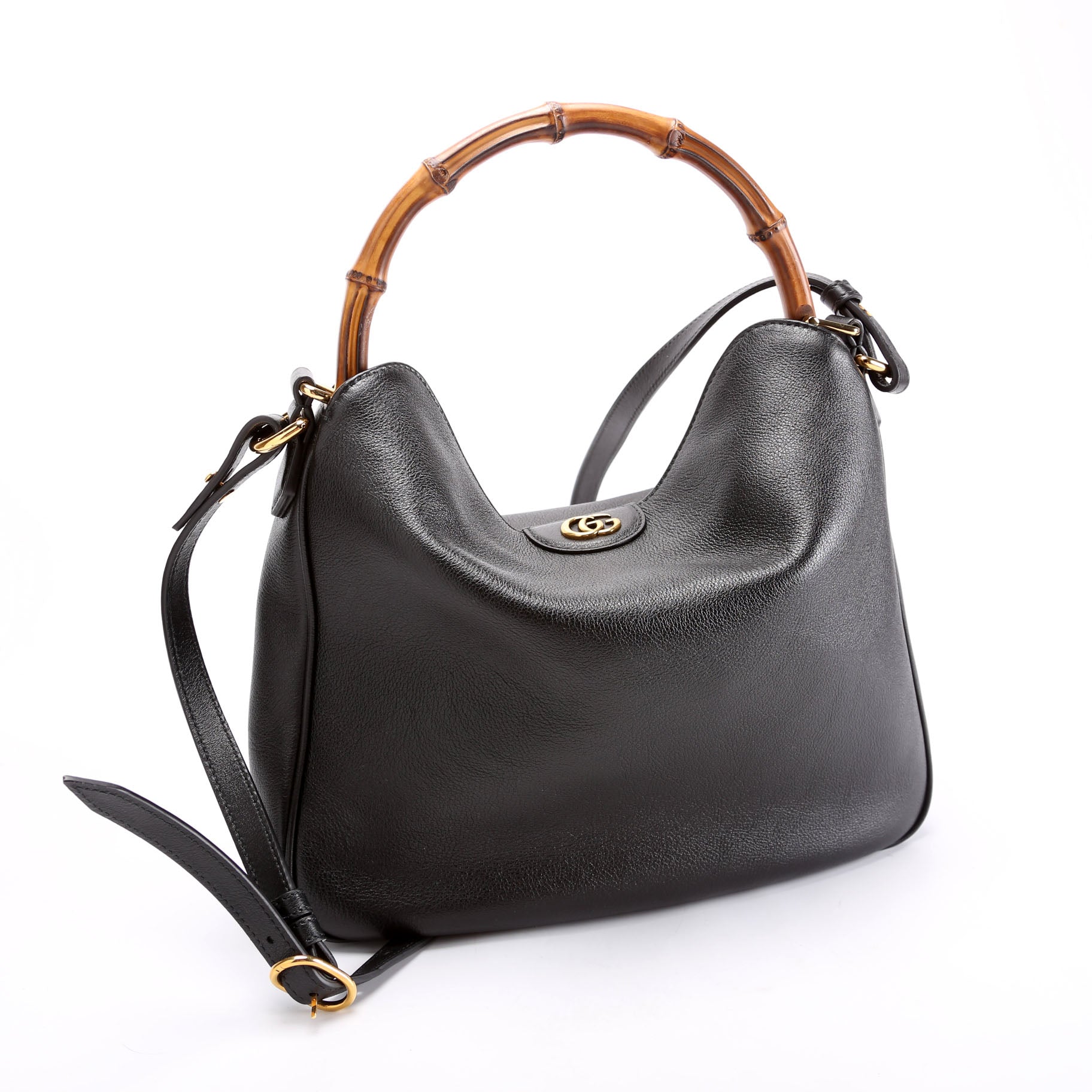 Gucci Diana Bamboo Black Medium Shoulder Bag