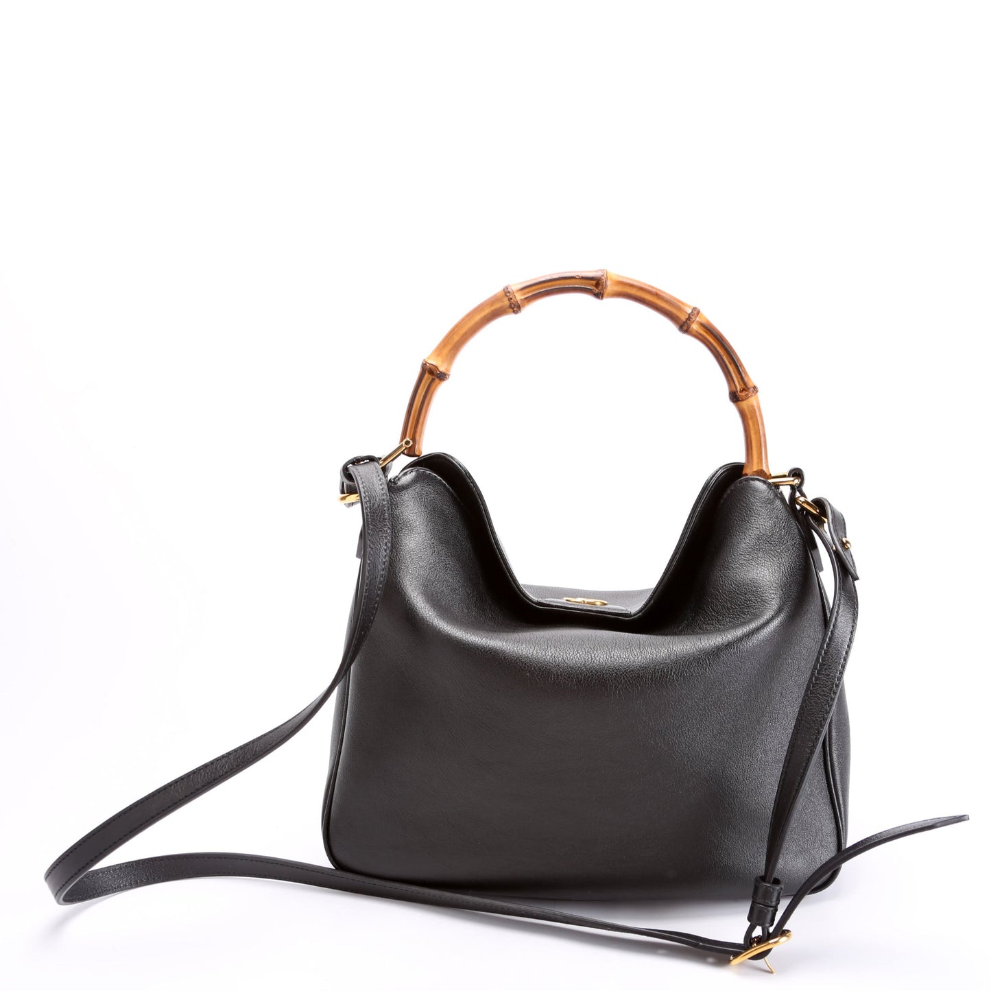 Gucci Diana Bamboo Black Medium Shoulder Bag