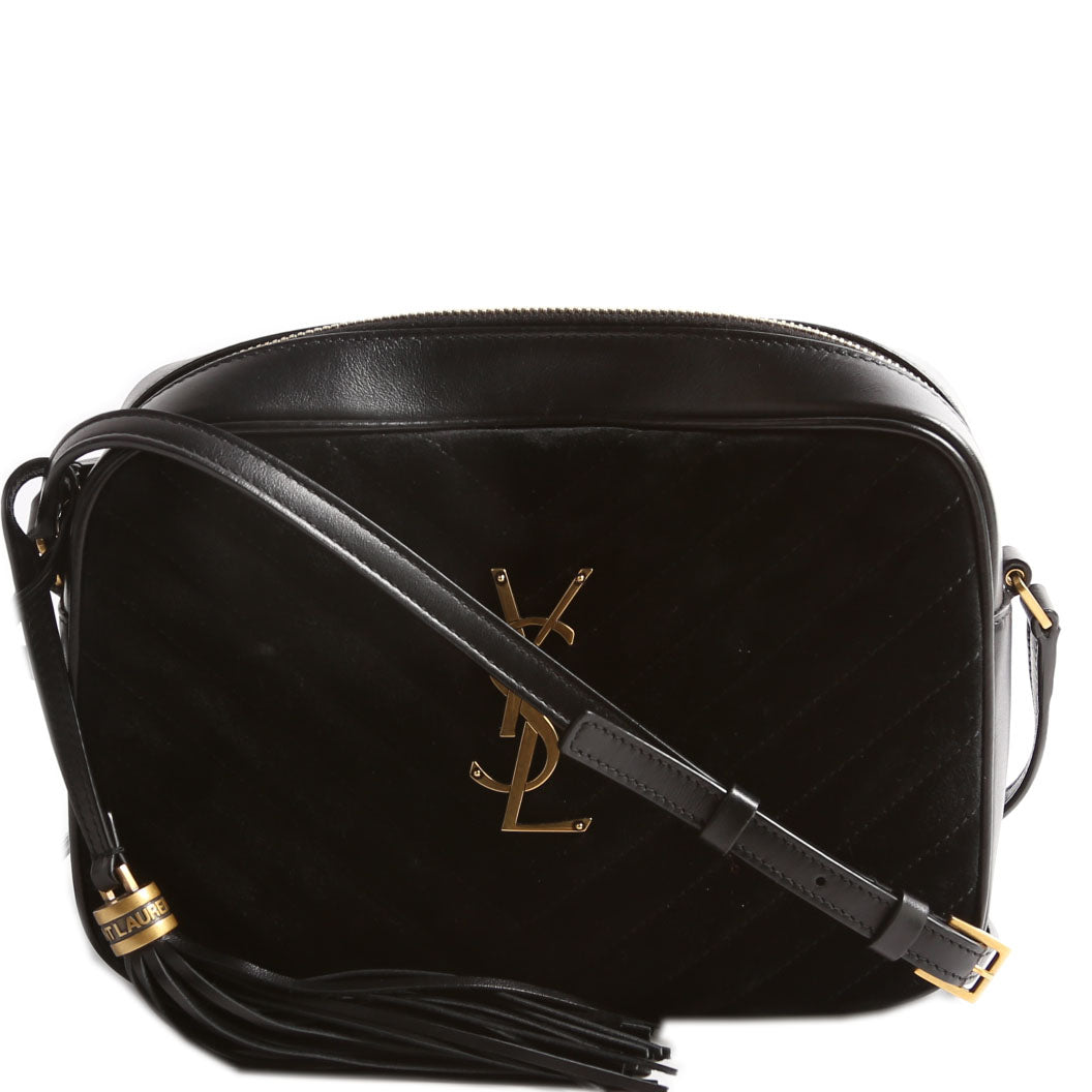 YSL Saint Laurent Saint Laurent Lou Camera Bag Suede Black Travel Bag