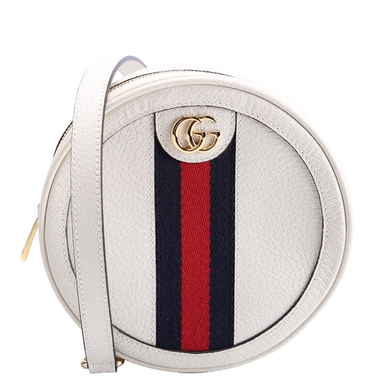 Gucci Ophidia Web Round Backpack White Mini