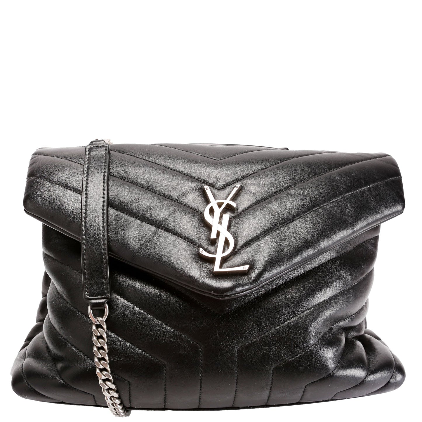 YSL Saint Laurent Loulou Bag Quilted Black Medium Travel Bag
