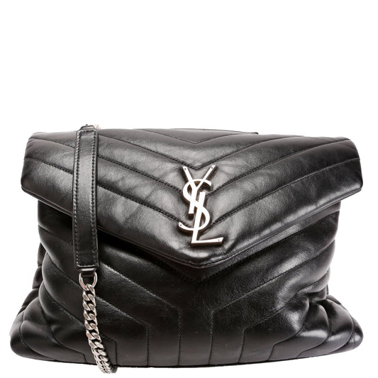 YSL Saint Laurent Loulou Bag Quilted Black Medium Travel Bag