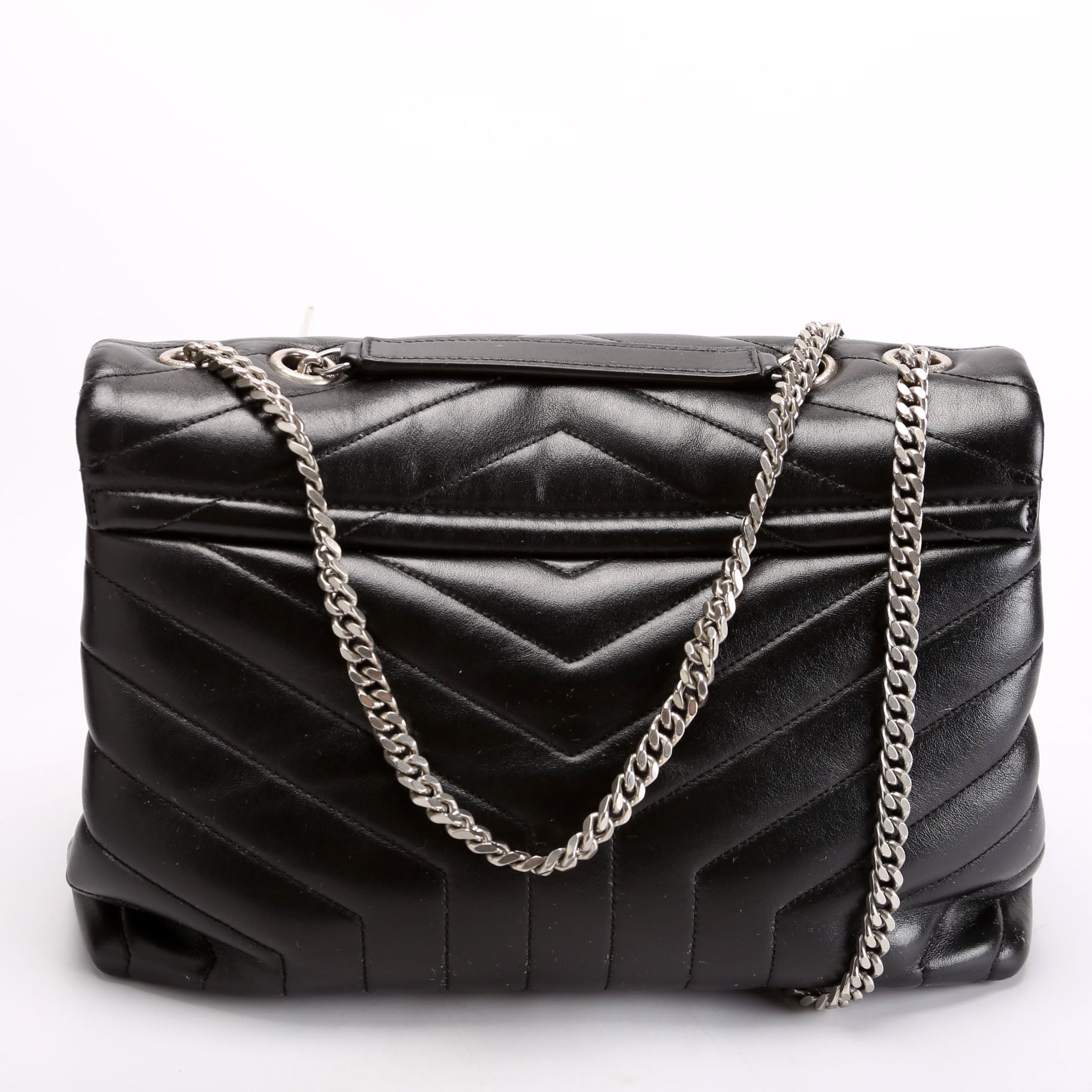 YSL Saint Laurent Loulou Bag Quilted Black Medium Travel Bag