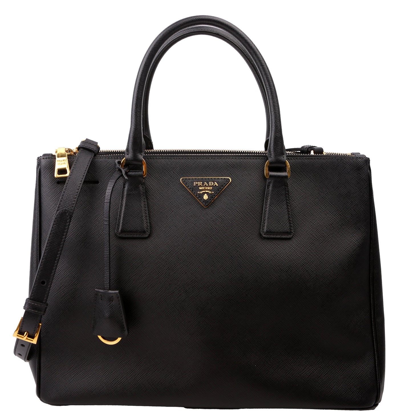 Prada Saffiano Galleria Bag Black Medium Travel Bag
