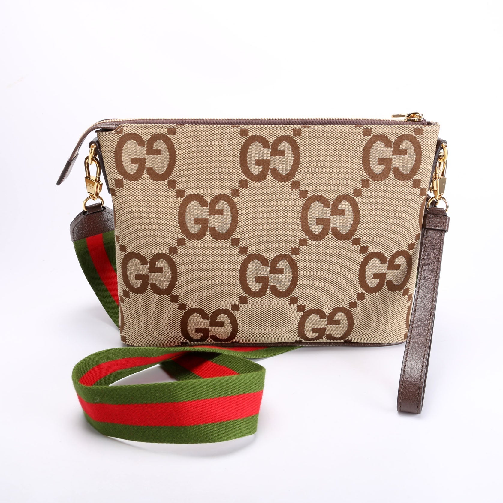 Gucci Jumbo GG Messenger Brown Travel Bag Brown 1