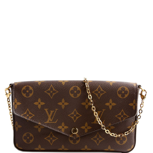 Louis Vuitton Pochette Felicie Patches Monogram Clutch Bag