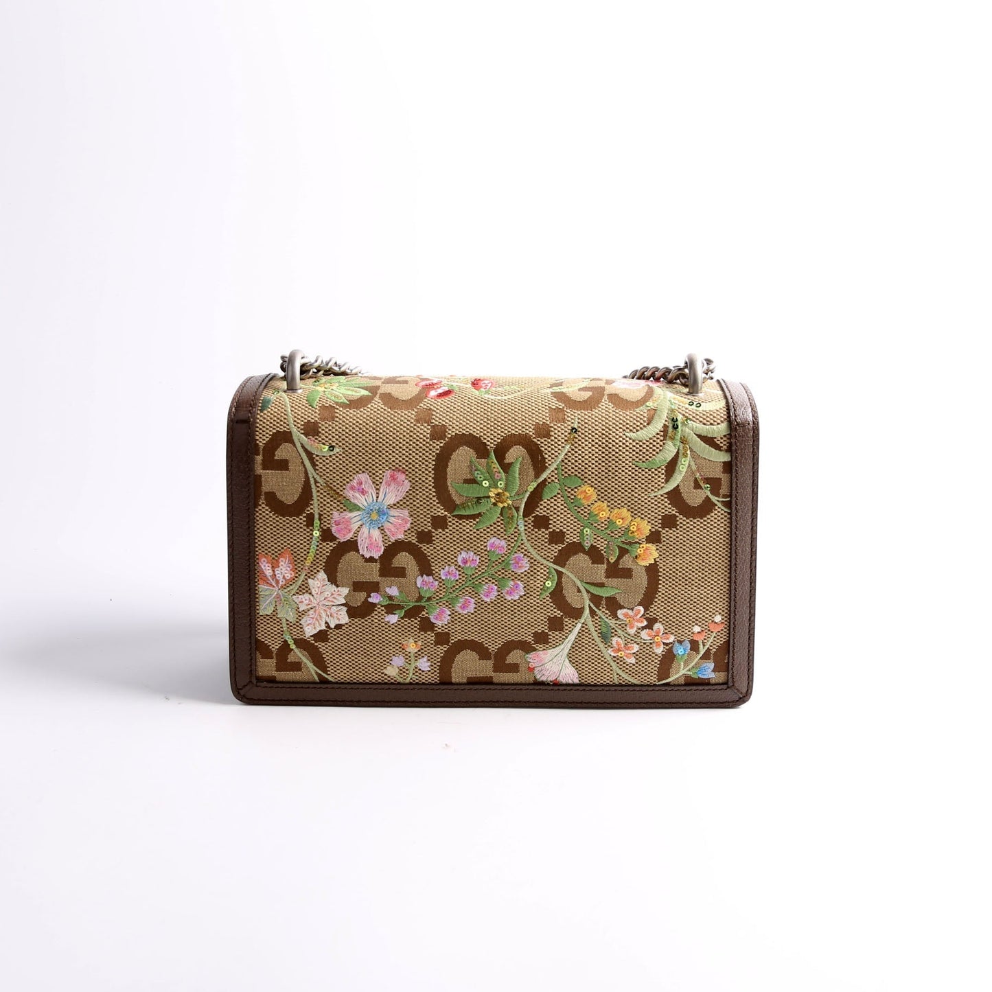 Gucci Dionysus Jumbo GG Flower Embossed Canvas Small Shoulder Bag