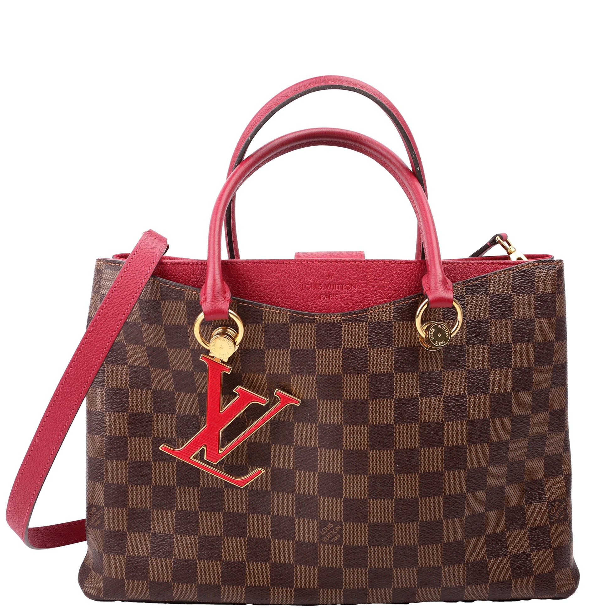 Louis Vuitton Riverside Ebene Berry Damier Handbag