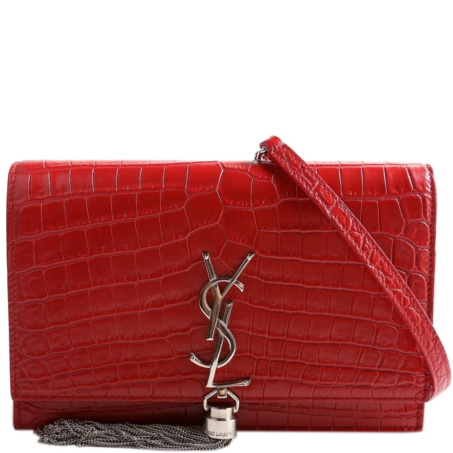 YSL Saint Laurent Saint Laurent Kate Tassel Wallet Bag Red Chain Travel Bag