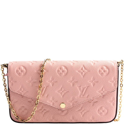 Louis Vuitton Pochette Felicie Empreinte Pink Clutch Bag Pink 1