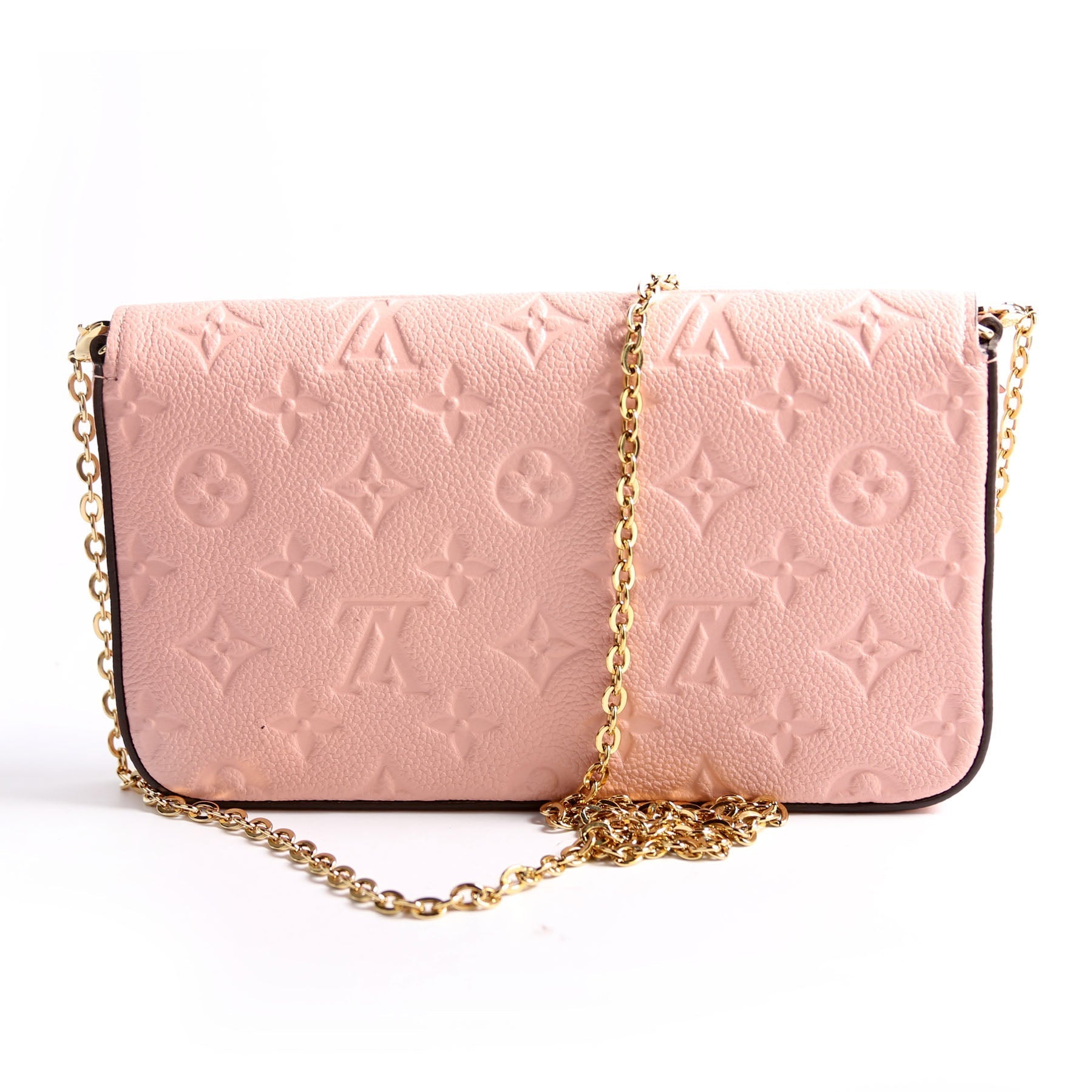 Louis Vuitton Pochette Felicie Empreinte Pink Clutch Bag Pink 1