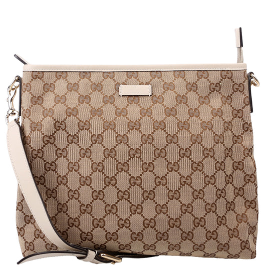 Gucci GG Canvas White Crossbody Bag White 1