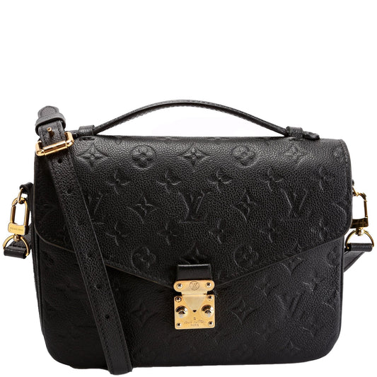 Louis Vuitton Pochette Metis Empreinte Black Clutch Bag Black 13