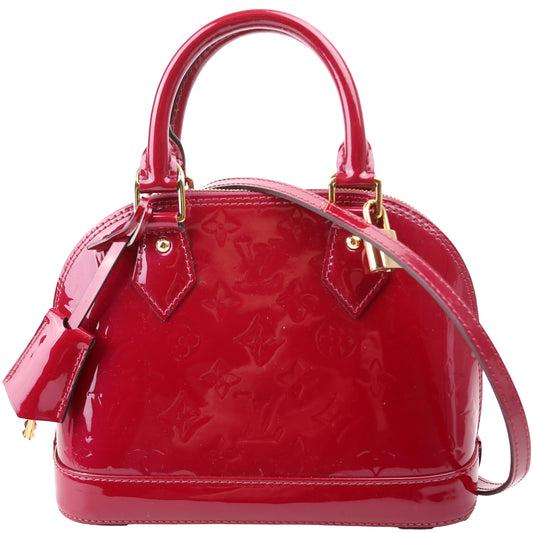 Louis Vuitton Alma BB Rasberry Vernis Handbag