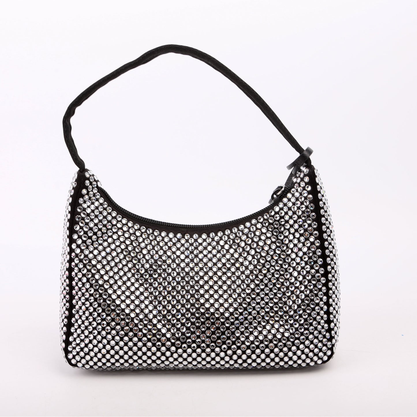 Prada Crystal Re Edition Bag Satin Black Travel Bag Black Bag
