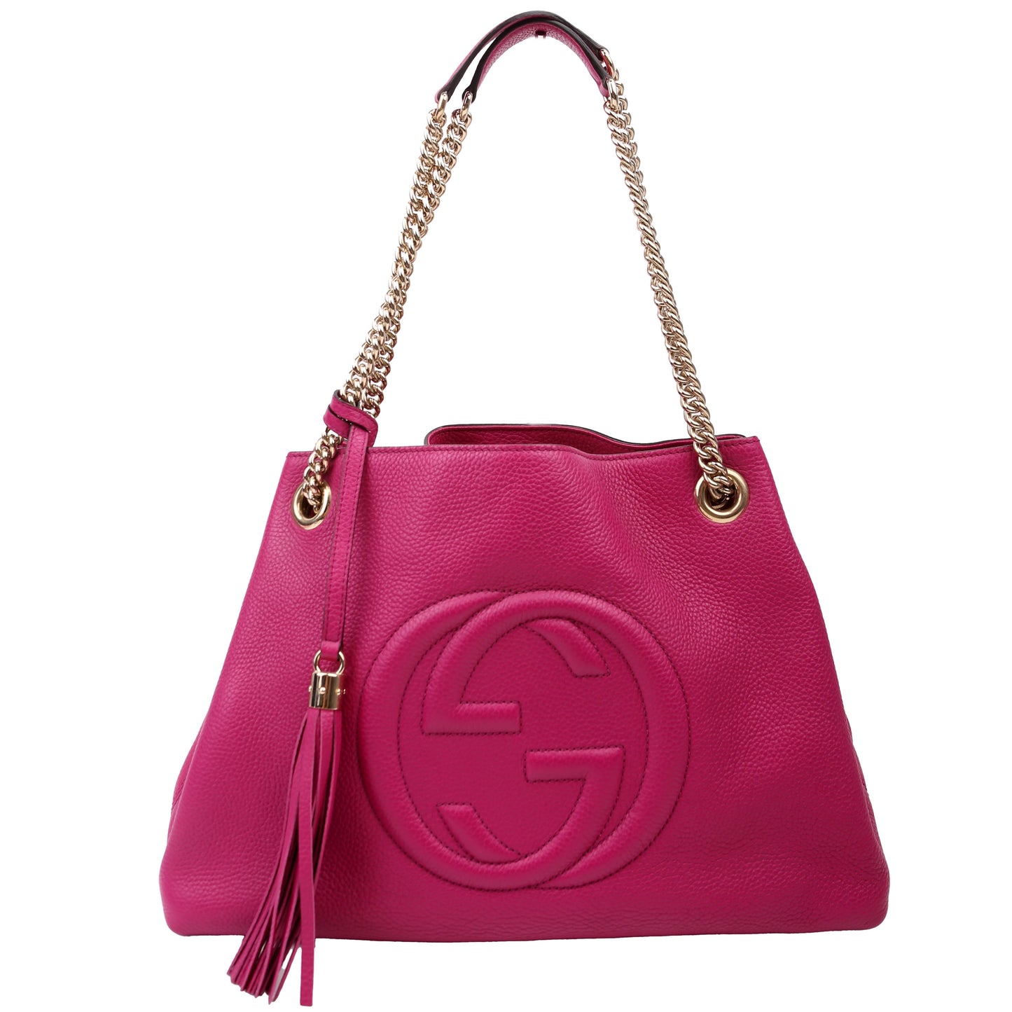 Gucci Soho Magenta Leather Medium Shoulder Bag