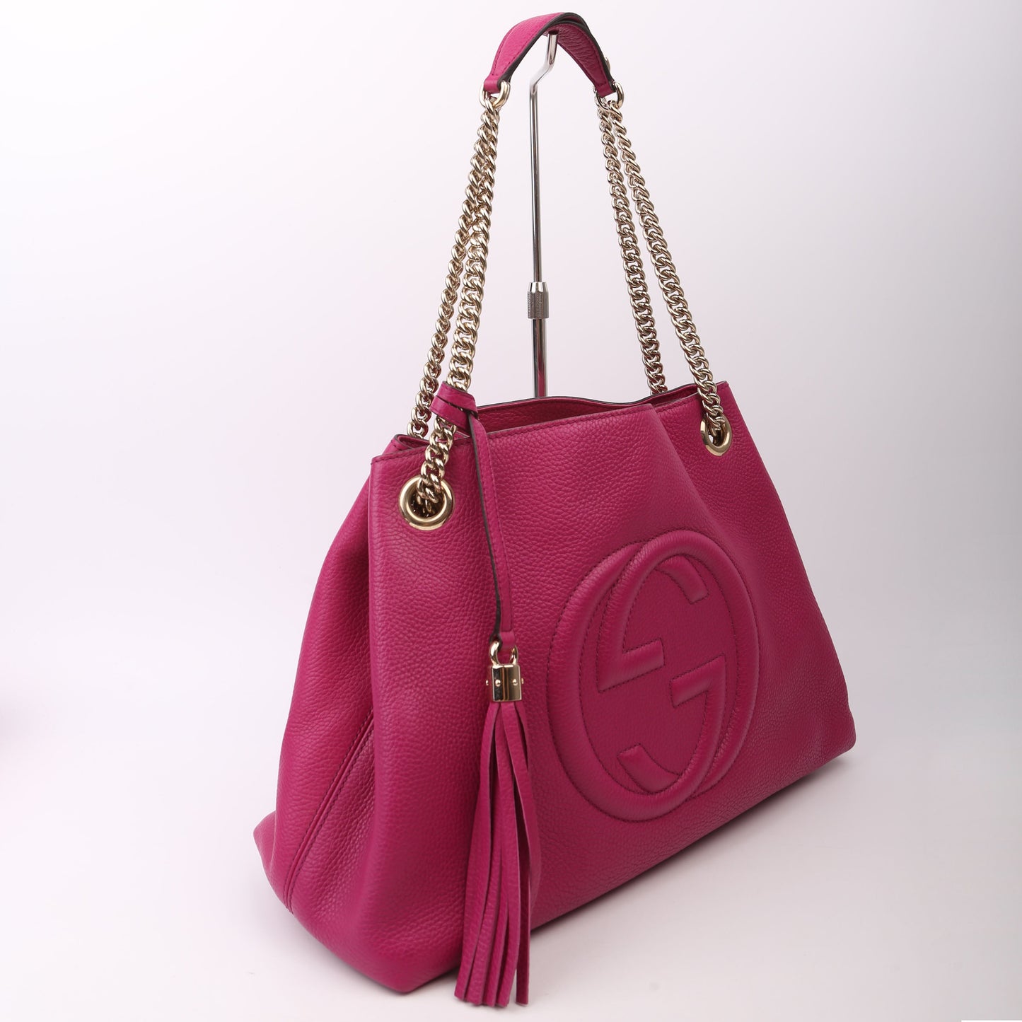 Gucci Soho Magenta Leather Medium Shoulder Bag