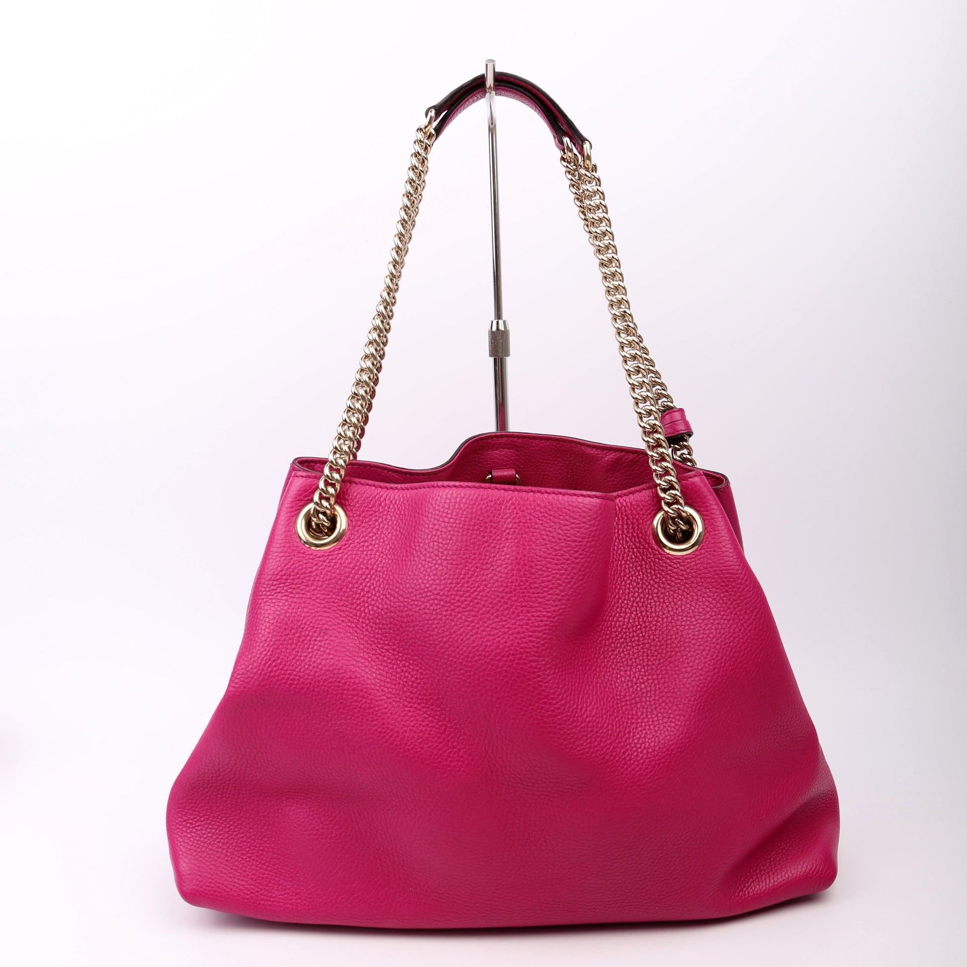 Gucci Soho Magenta Leather Medium Shoulder Bag