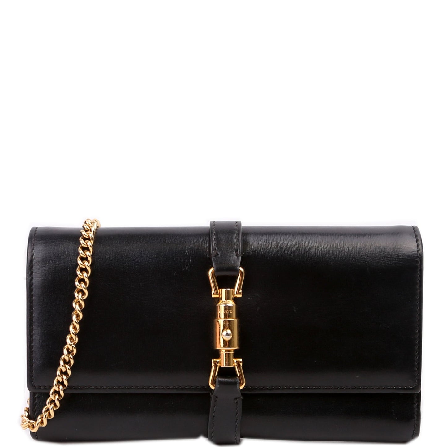 Gucci Jackie Black Chain Wallet Case