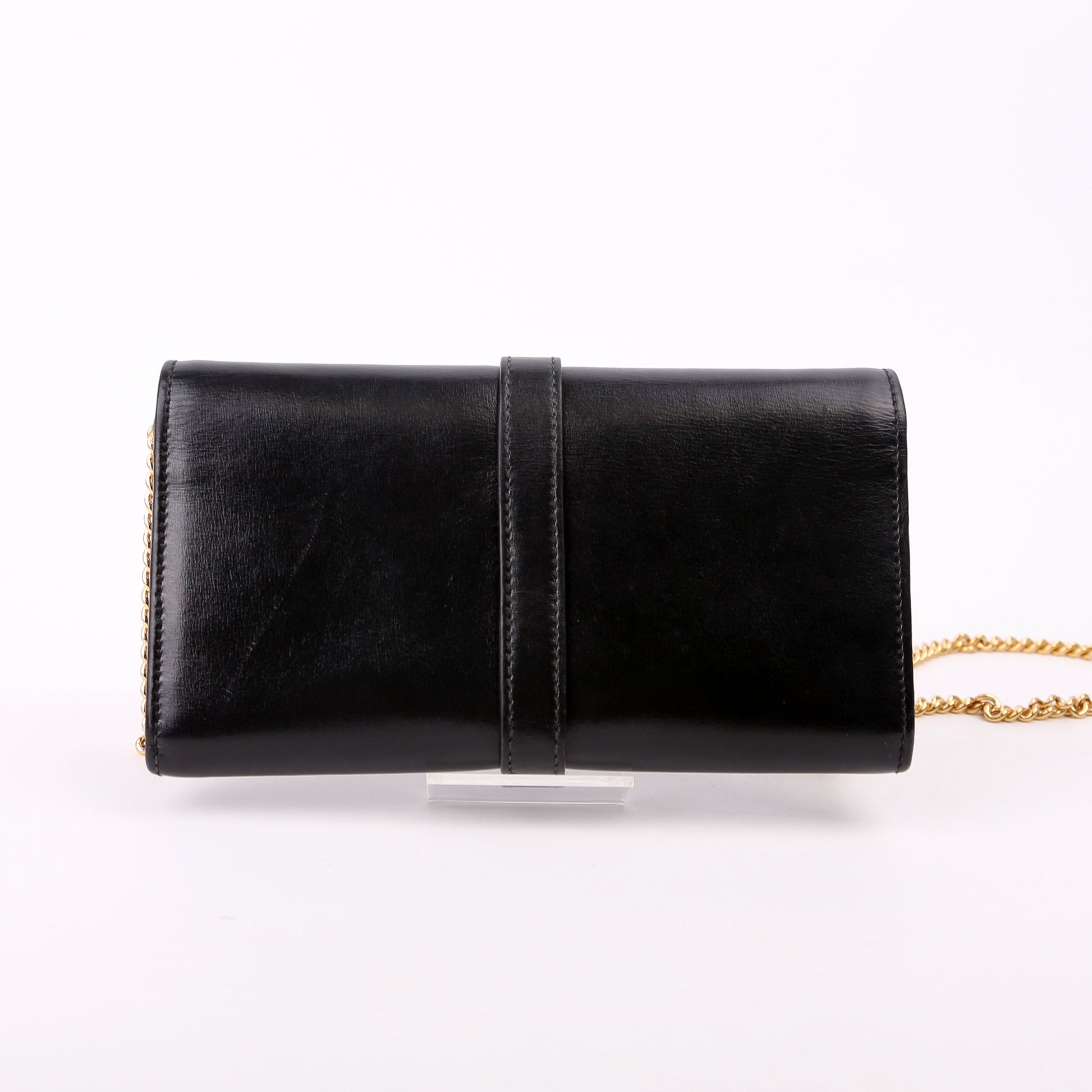 Gucci Jackie Black Chain Wallet Case