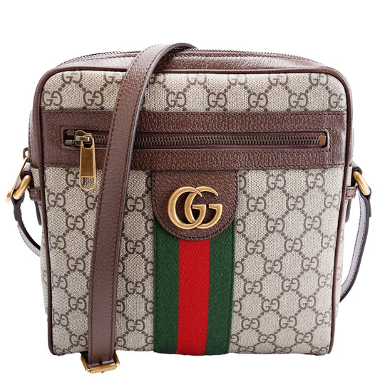 Gucci Ophidia Messenger Brown Beige Travel Bag