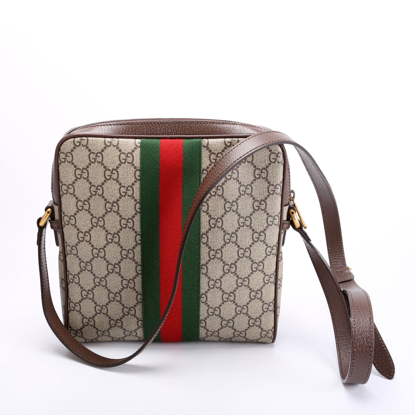 Gucci Ophidia Messenger Brown Beige Travel Bag