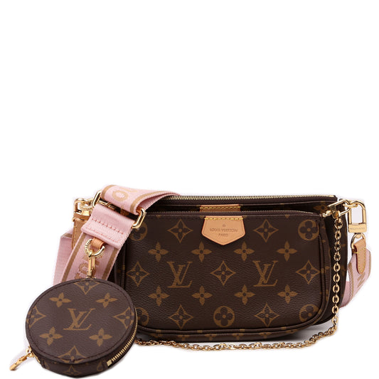 Louis Vuitton Multi Pochette Monogram Pink Clutch Bag Pink 8