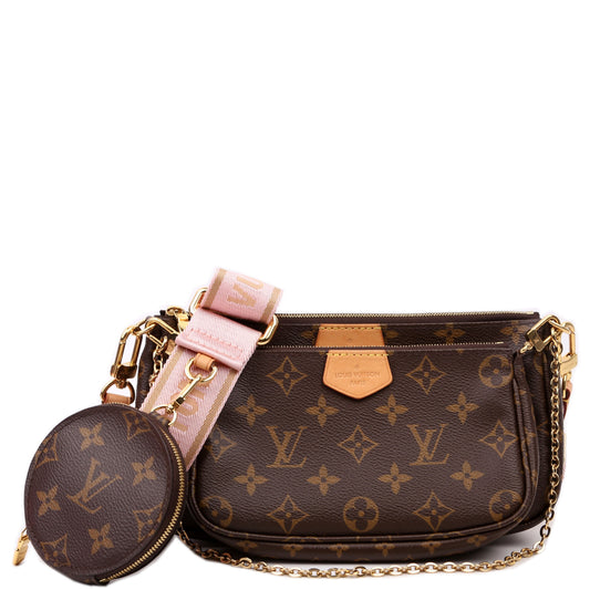Louis Vuitton Multi Pochette Monogram Pink Clutch Bag