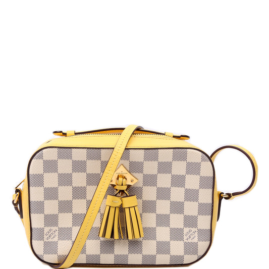 Louis Vuitton Saintonge Azur Yellow Damier Handbag