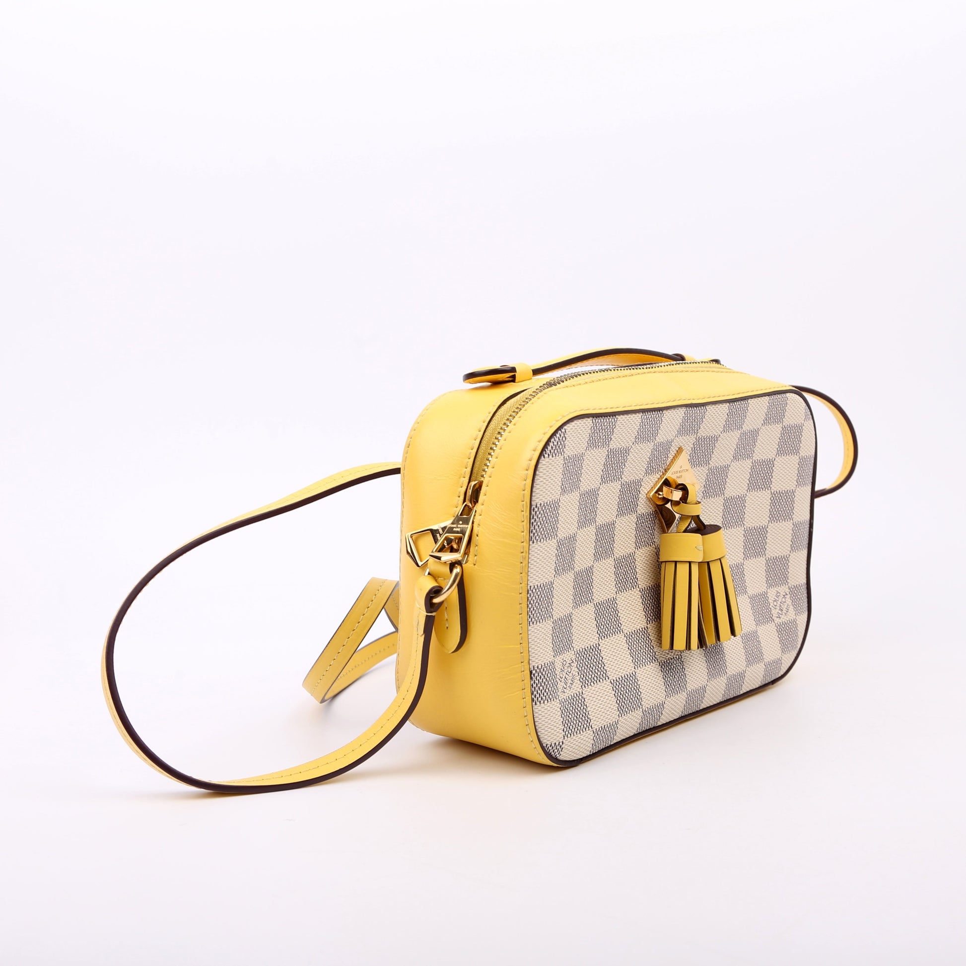Louis Vuitton Saintonge Azur Yellow Damier Handbag