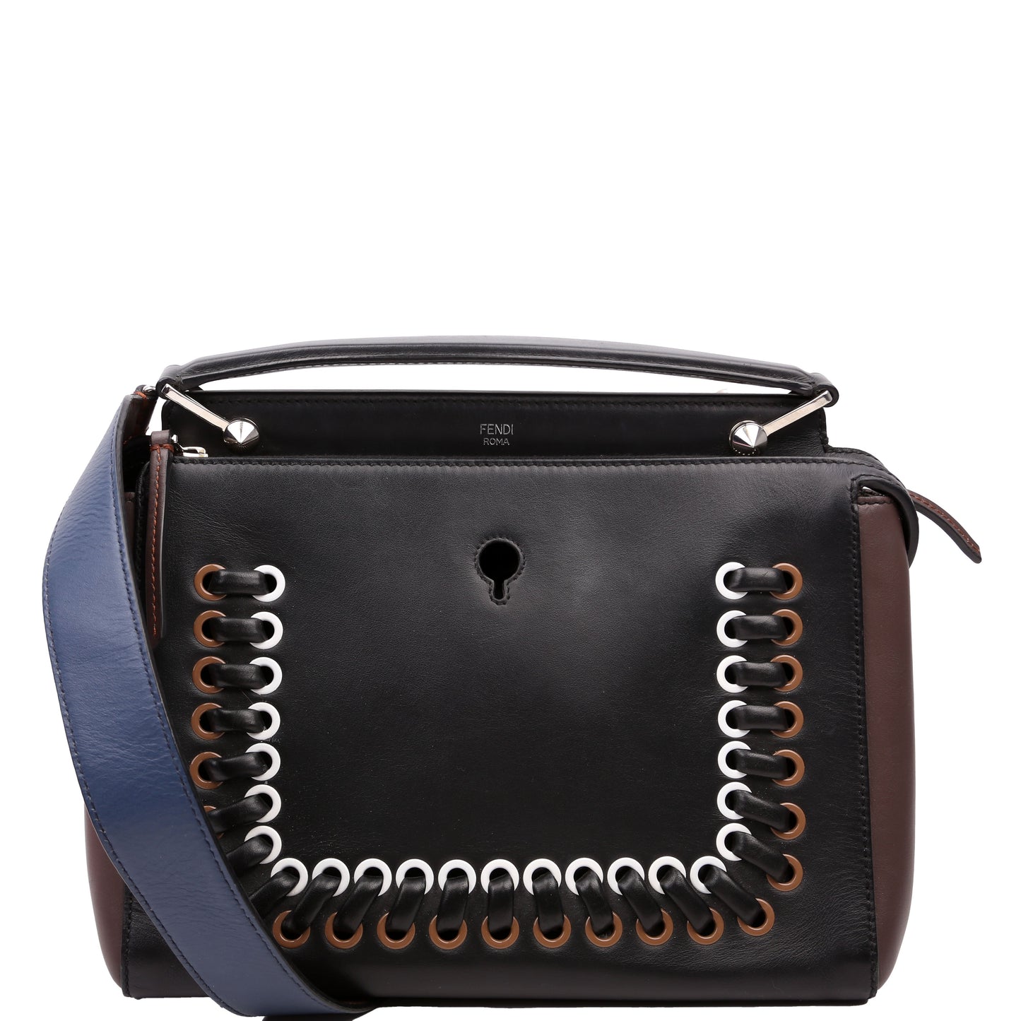 Fendi 8Bn293 Dotcom Whipstitch Bag Medium Travel Bag