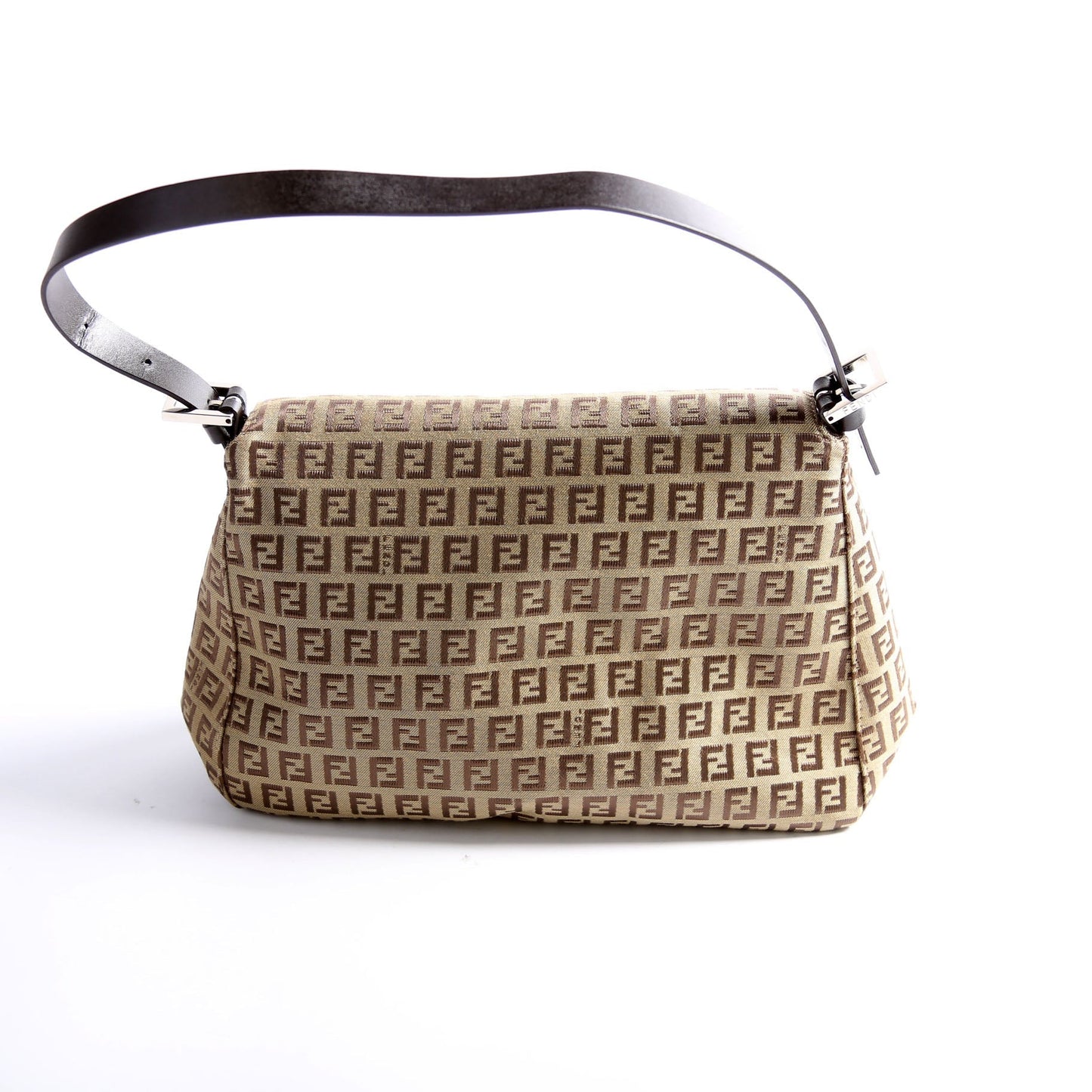 Fendi Mama Forever Zucchino Fabric Bag Brown Beige Travel Bag