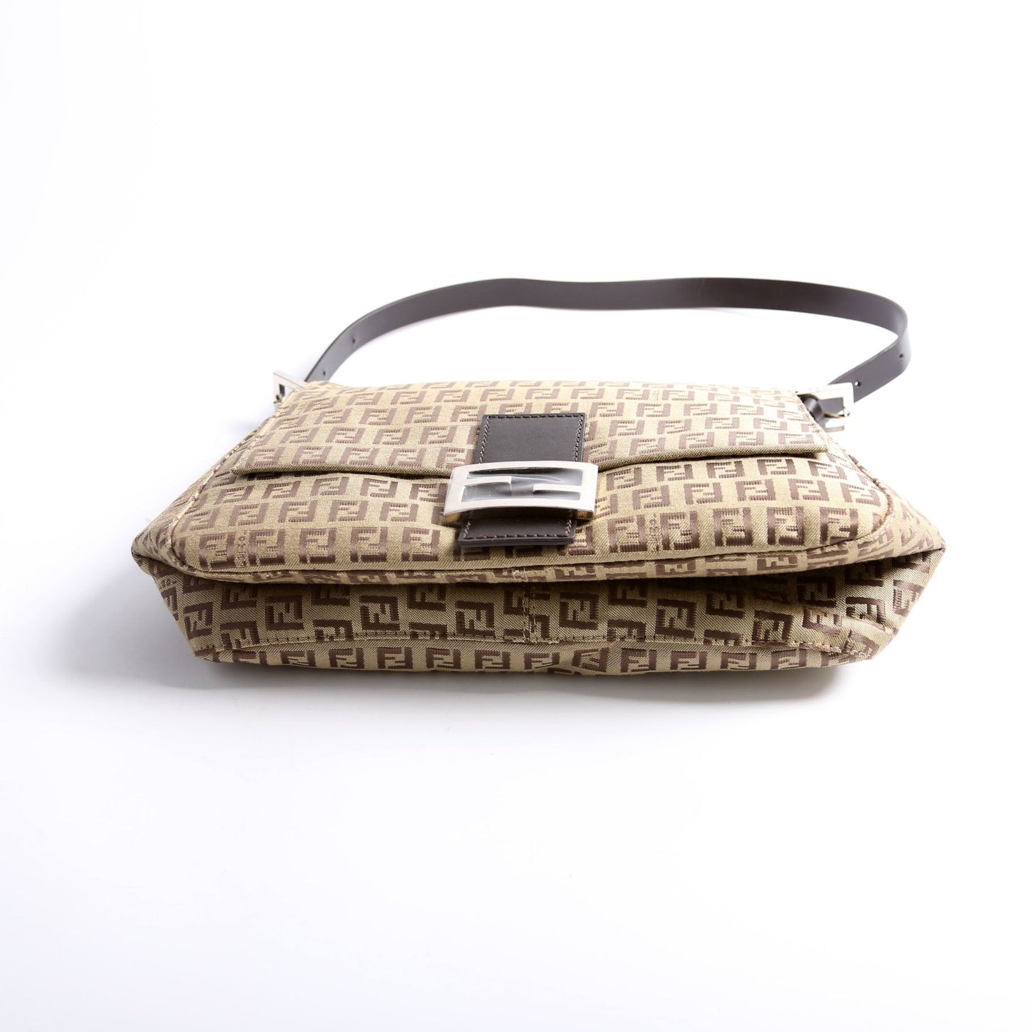Fendi Mama Forever Zucchino Fabric Bag Brown Beige Travel Bag