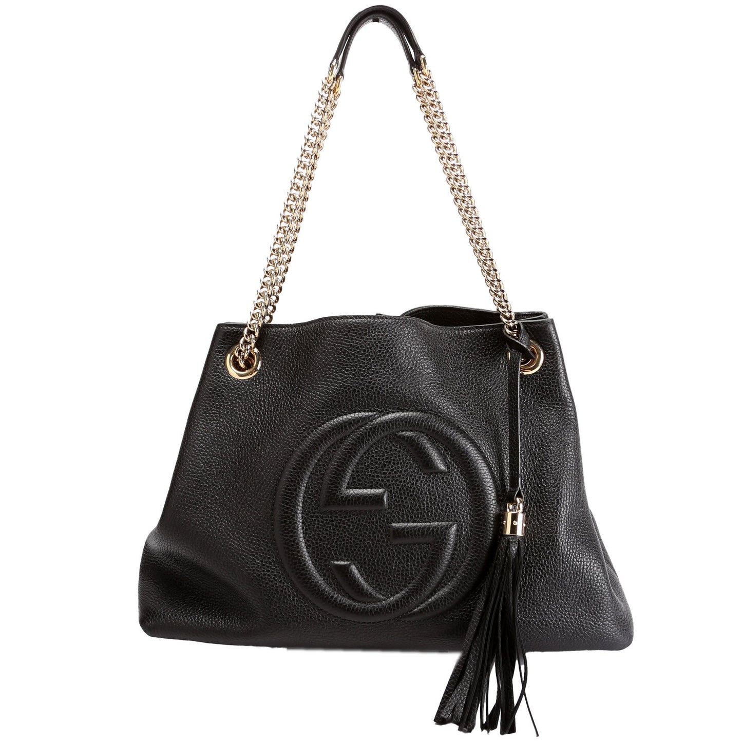 Gucci Soho Newer Black Chain Tote Bag Black 2