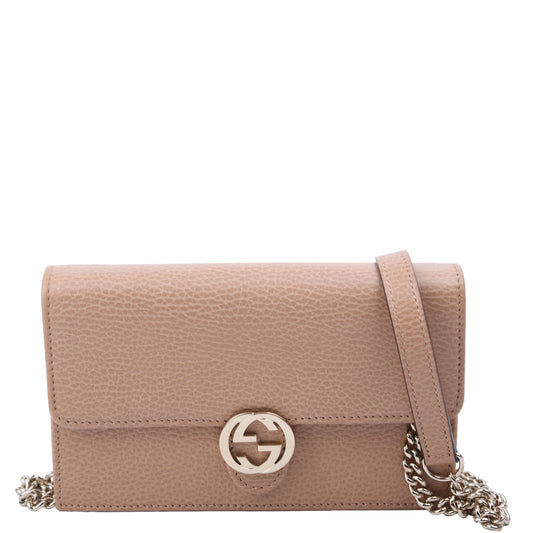 Gucci Interlocking GG WOC Calfskin Tan Travel Bag