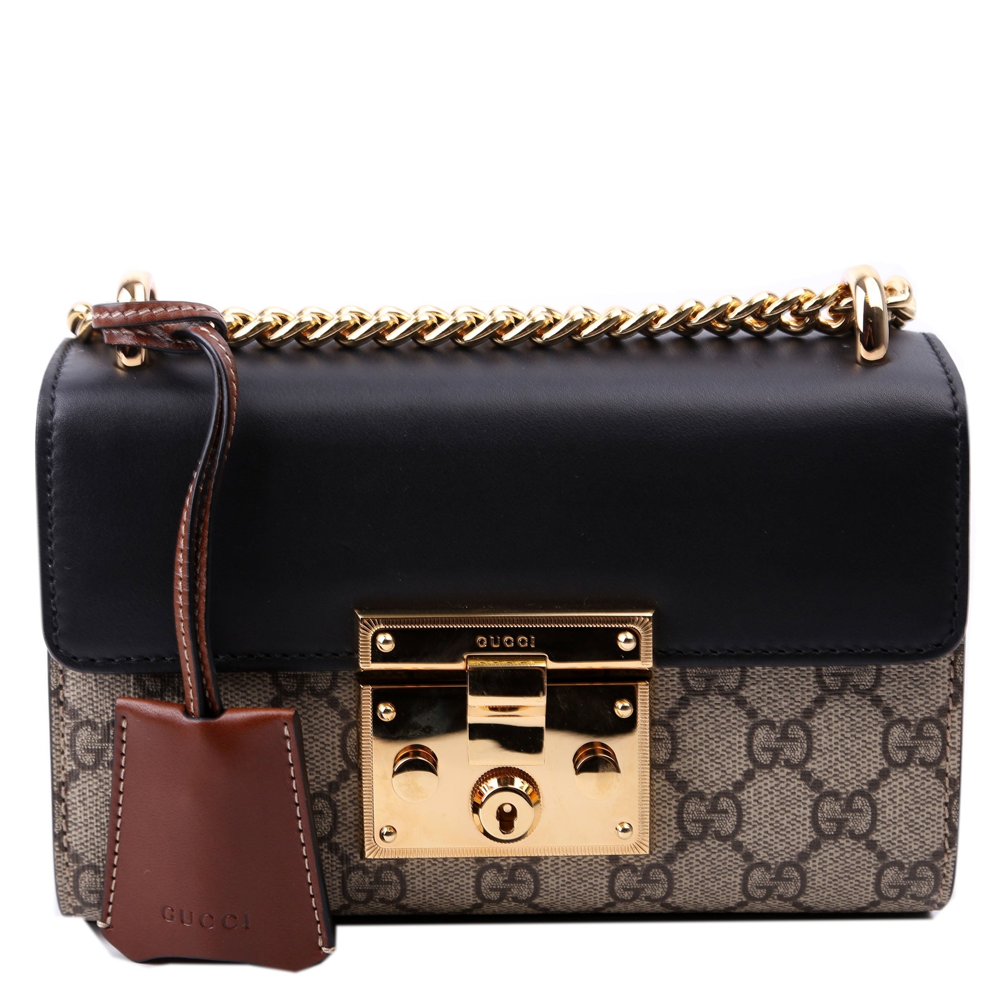 Gucci Padlock GG Supreme Black Small Travel Bag