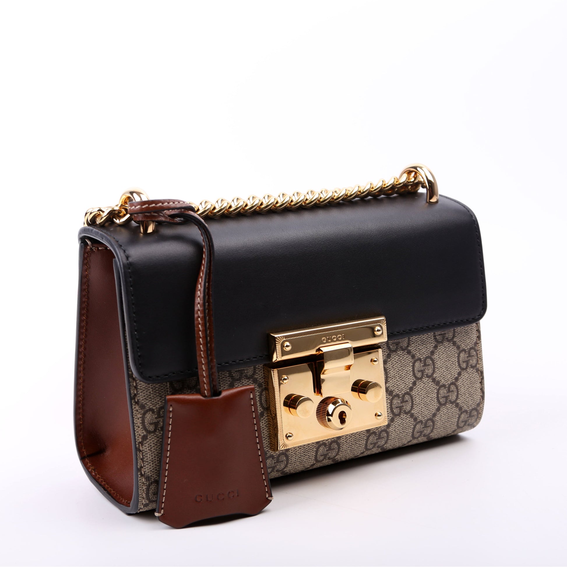 Gucci Padlock GG Supreme Black Small Travel Bag