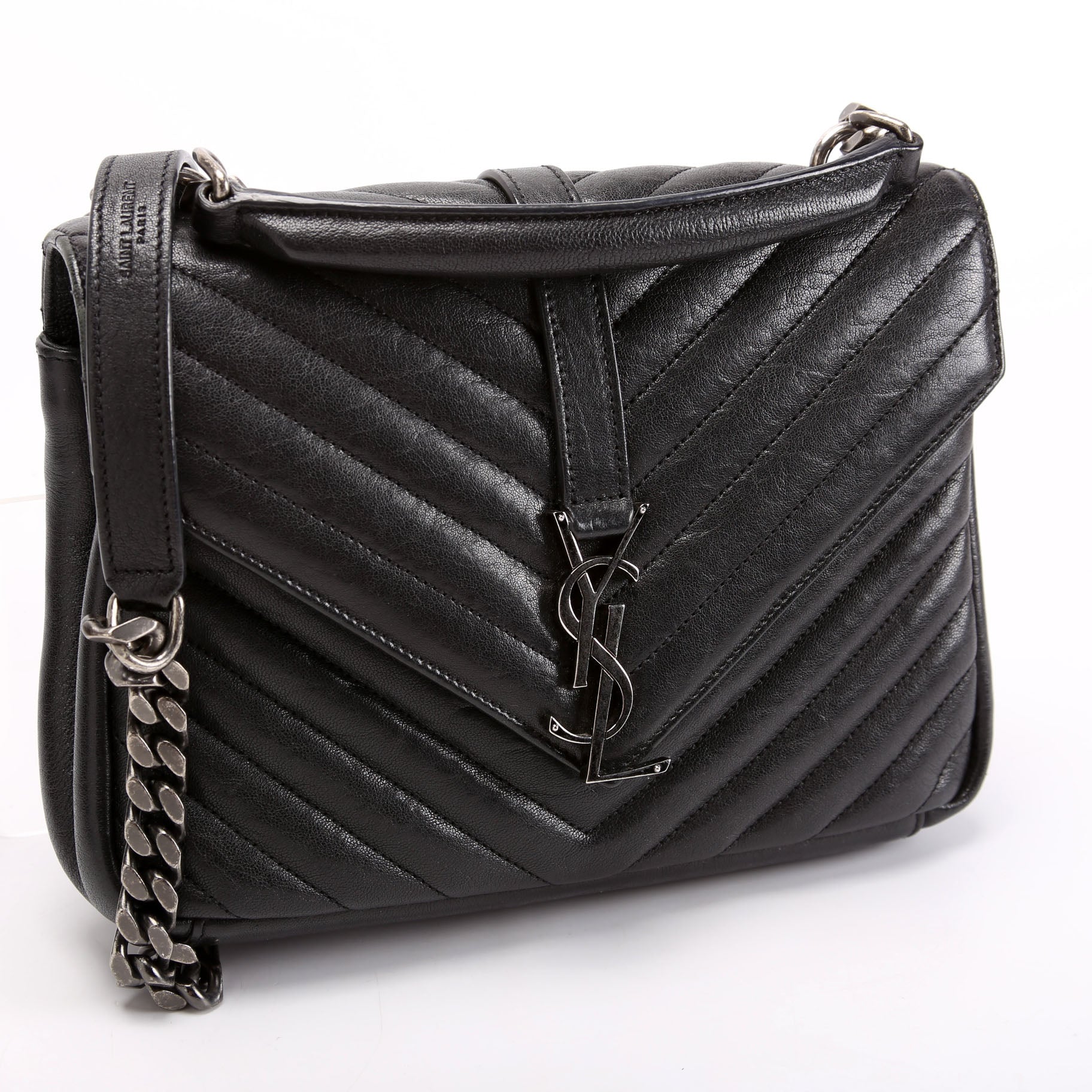 YSL Saint Laurent Saint Laurent College Bag Black Medium Travel Bag