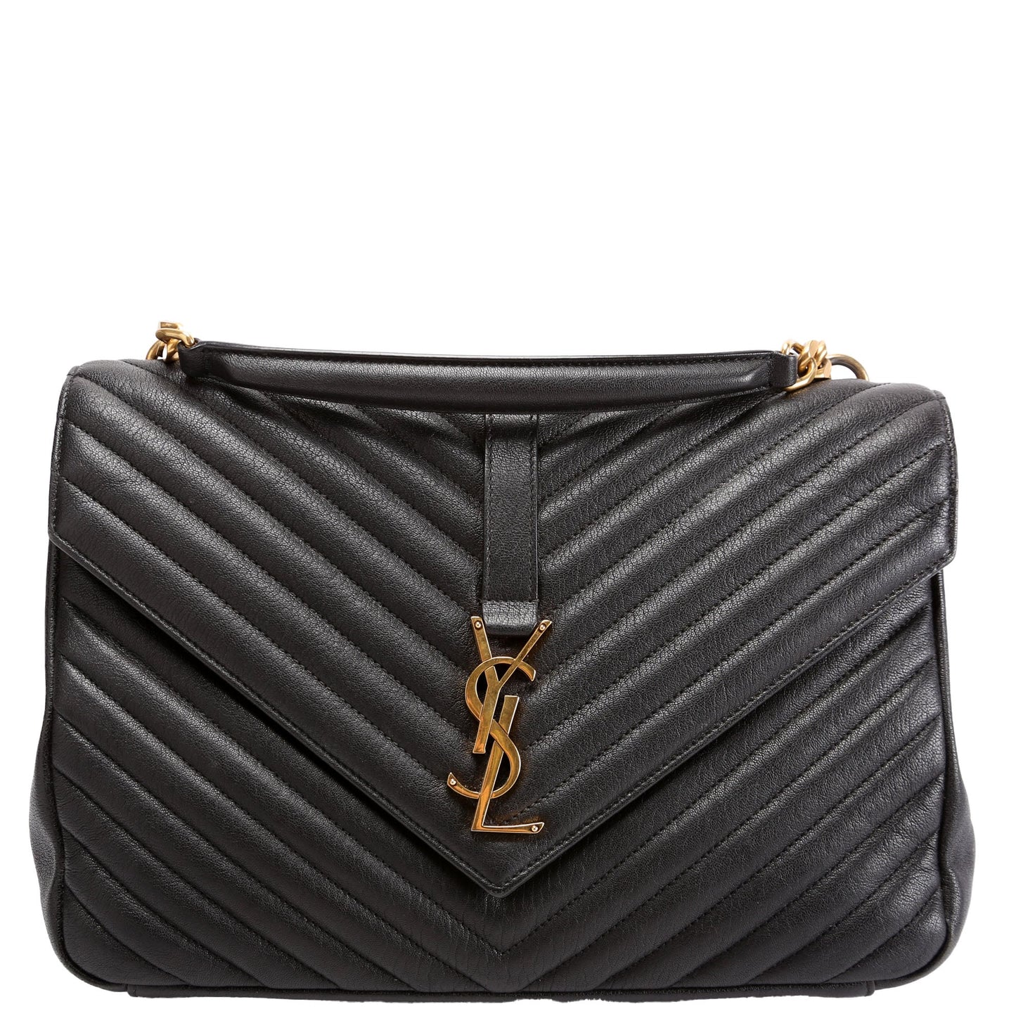YSL Saint Laurent Saint Laurent College Bag Black Large Travel Bag 392738 Black