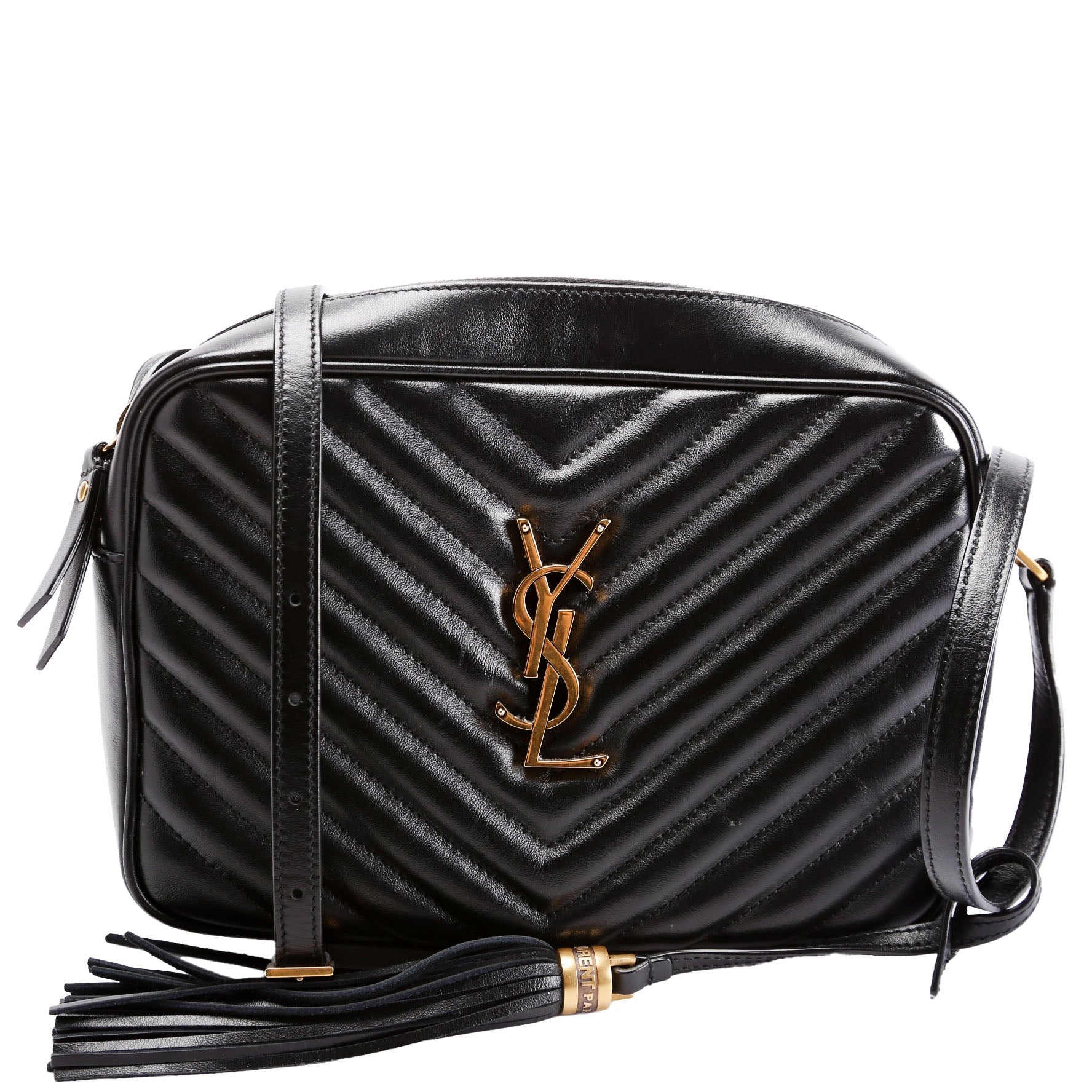 YSL Saint Laurent Lou Camera Bag Quilted Black Travel Bag Black 3