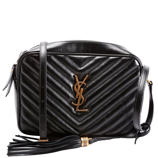 YSL Saint Laurent Lou Camera Bag Quilted Black Travel Bag Black 3