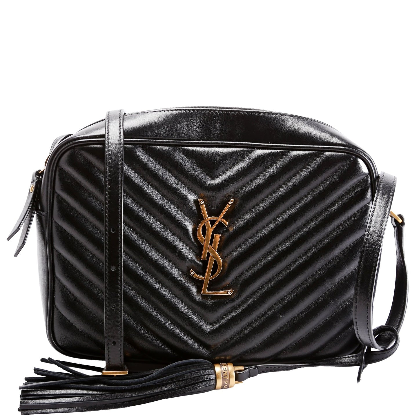 YSL Saint Laurent Lou Camera Bag Quilted Black Travel Bag Black 3
