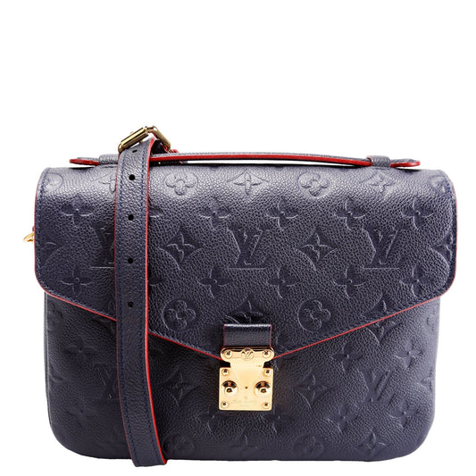 Louis Vuitton Pochette Metis Navy Empreinte Clutch Bag Empreinte Navy