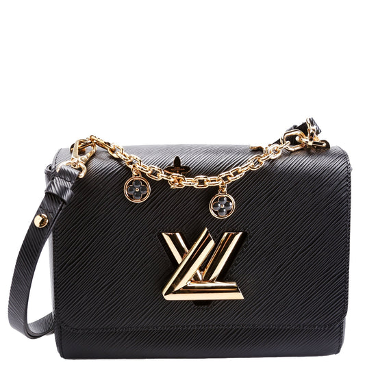 Louis Vuitton Twist Newer Black MM Epi Handbag