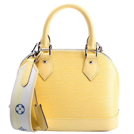 Louis Vuitton Alma BB Epi Yellow Blue Handbag