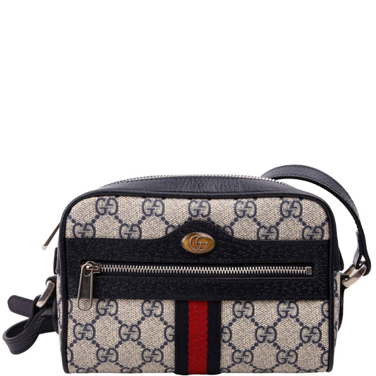 Gucci GG Supreme Ophidia Navy Mini Travel Bag