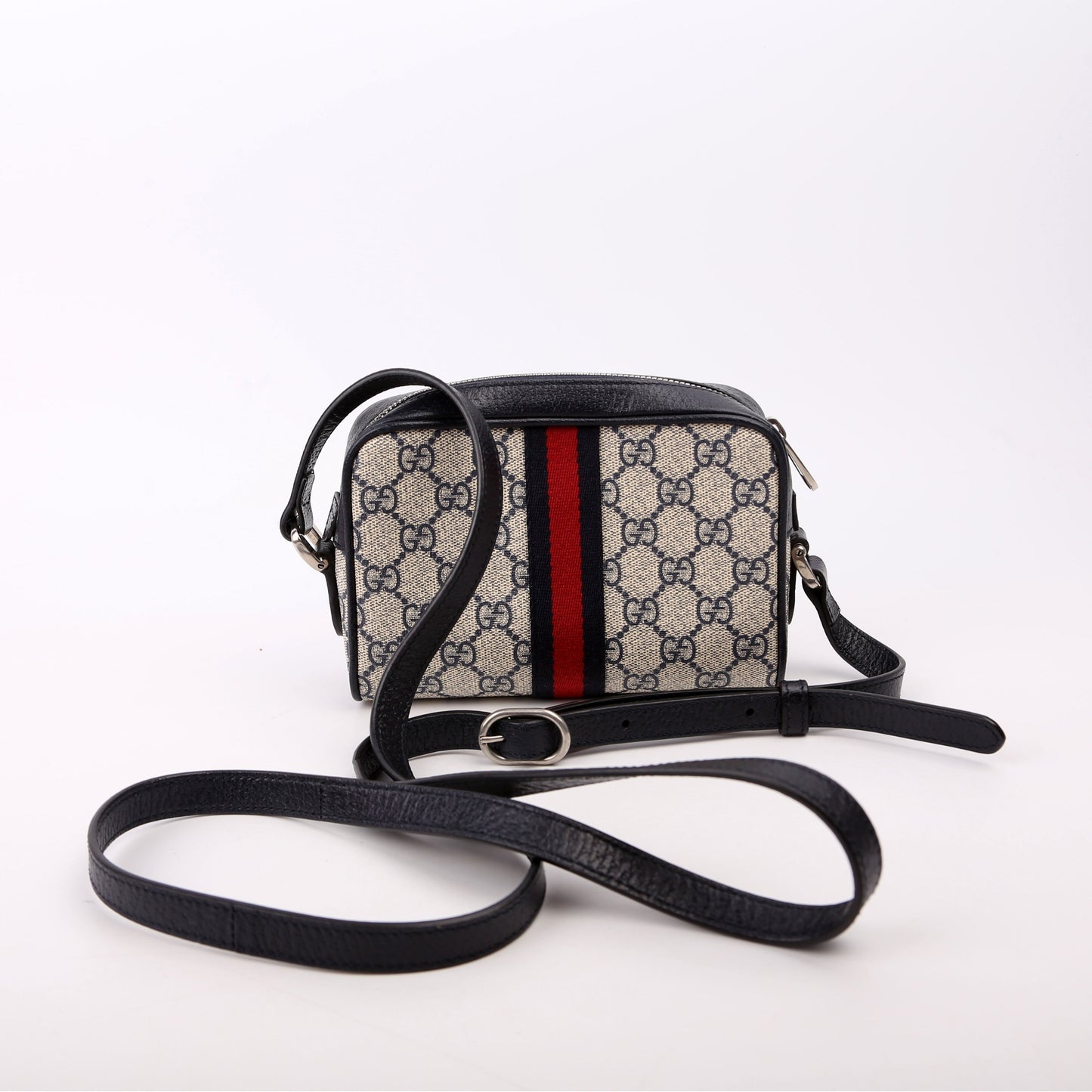 Gucci GG Supreme Ophidia Navy Mini Travel Bag