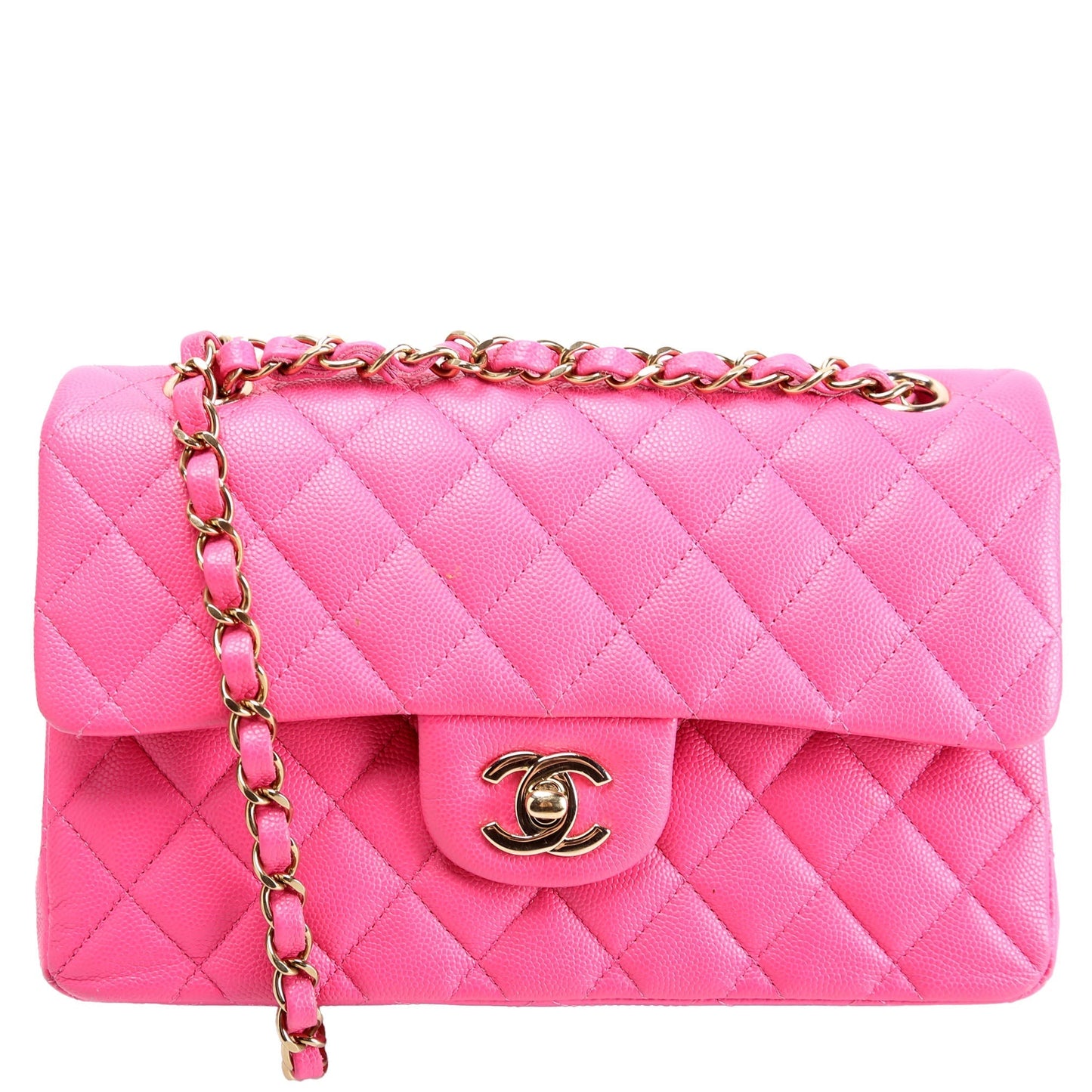Chanel Classic Flap Caviar Pink Handbag